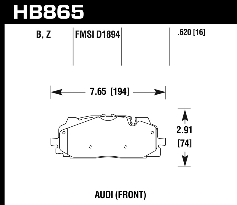 Audi S5 Brake Pads - Front - Hawk Performance - HPS 5.0 - `18-`19 Audi S5 Brake Pads - Front - Hawk Performance - HPS 5.0 - `18-`19